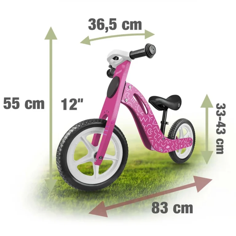 Drveni Balansni Bicikl Ricokids Rc 614, Ružičasti, 56 × 16 × 31,5 Cm 8