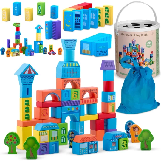 Drveni Edukativni Blokovi Rk 871 Ricokids, Plava 1