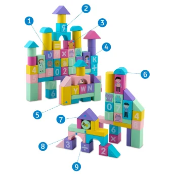 Drveni Edukativni Blokovi Rk 871 Ricokids, Siva 5