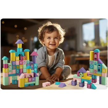 Drveni Edukativni Blokovi Rk 871 Ricokids, Siva 8