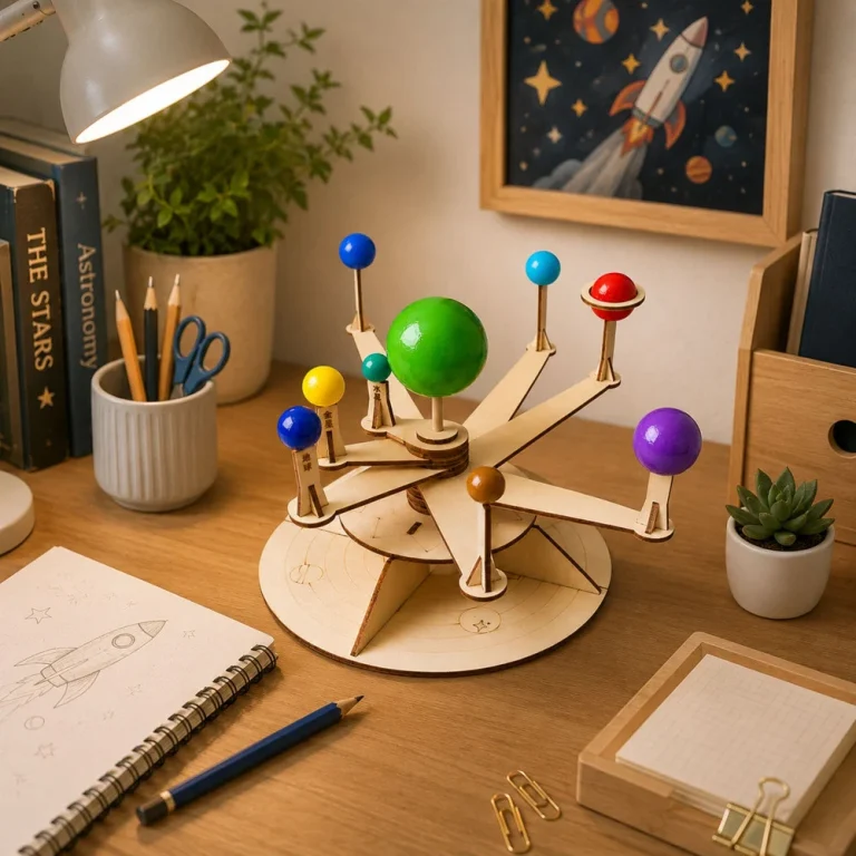 Drveni Model Planeta Sunčevog Sustava Diy Edukativni Komplet 7