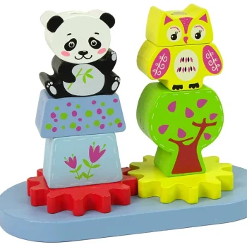 Drveni Razvrstivač životinja Sova Panda Zupčanici 2