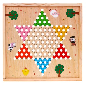 Drveni Set Društvenih Igara 6 U 1 Za Djecu Trylma Zmije I Ljestve Šah Ludo Go, Bijela 3