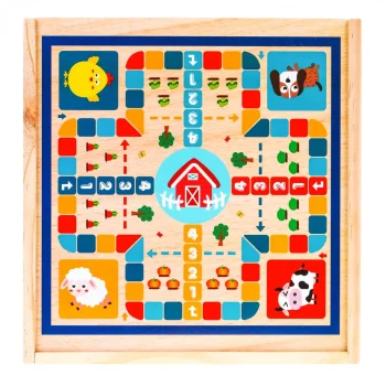 Drveni Set Društvenih Igara 6 U 1 Za Djecu Trylma Zmije I Ljestve Šah Ludo Go, Bijela 5
