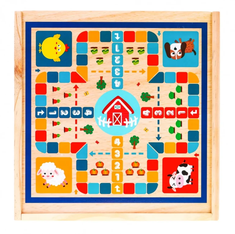 Drveni Set Društvenih Igara 6 U 1 Za Djecu Trylma Zmije I Ljestve Šah Ludo Go, Bijela 5
