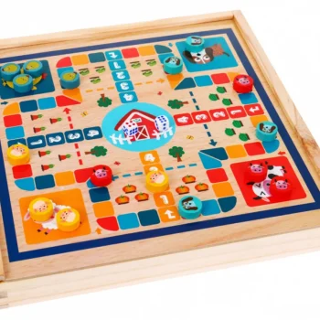 Drveni Set Društvenih Igara 6 U 1 Za Djecu Trylma Zmije I Ljestve Šah Ludo Go, Bijela 8