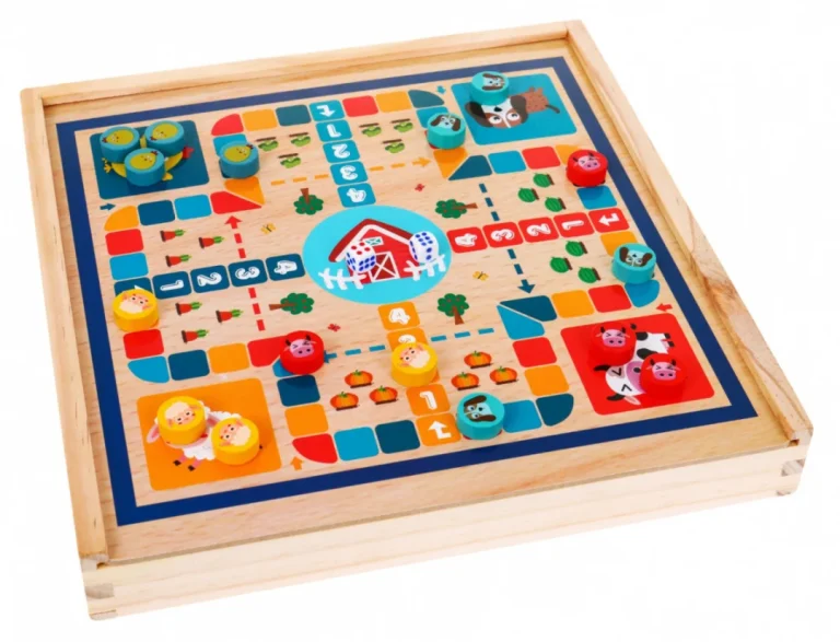 Drveni Set Društvenih Igara 6 U 1 Za Djecu Trylma Zmije I Ljestve Šah Ludo Go, Bijela 8