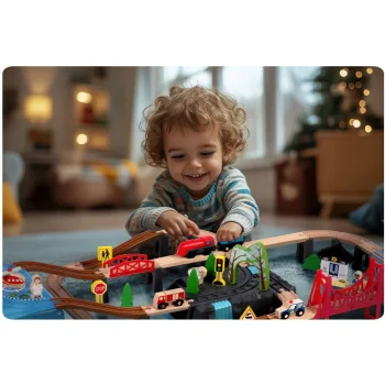 Drveni Set Gradskog Vlaka Ricokids Rk 879, 100 Dijelova 13