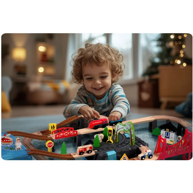 Drveni Set Gradskog Vlaka Ricokids Rk 879, 100 Dijelova 13
