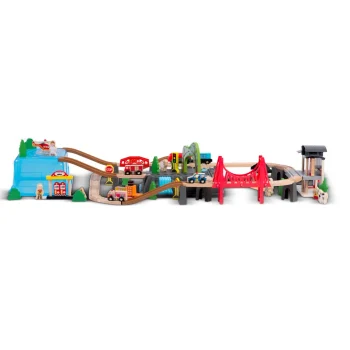 Drveni Set Gradskog Vlaka Ricokids Rk 879, 100 Dijelova 4