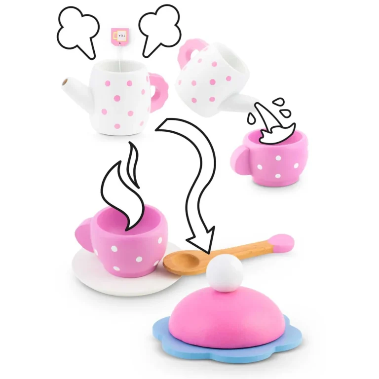 Drveni Set Za čaj Ricokids Rk 869, 26,7 × 23,6 × 6,6 Cm, Crvena 11