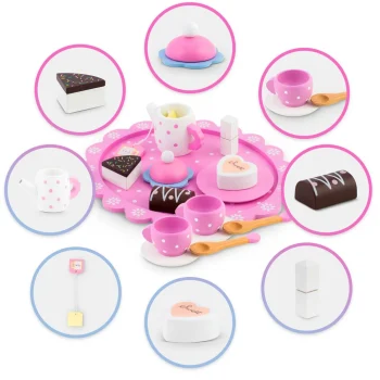 Drveni Set Za čaj Ricokids Rk 869, 26,7 × 23,6 × 6,6 Cm, Crvena 3