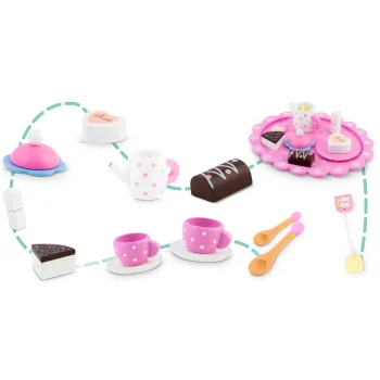 Drveni Set Za čaj Ricokids Rk 869, 26,7 × 23,6 × 6,6 Cm, Crvena 6
