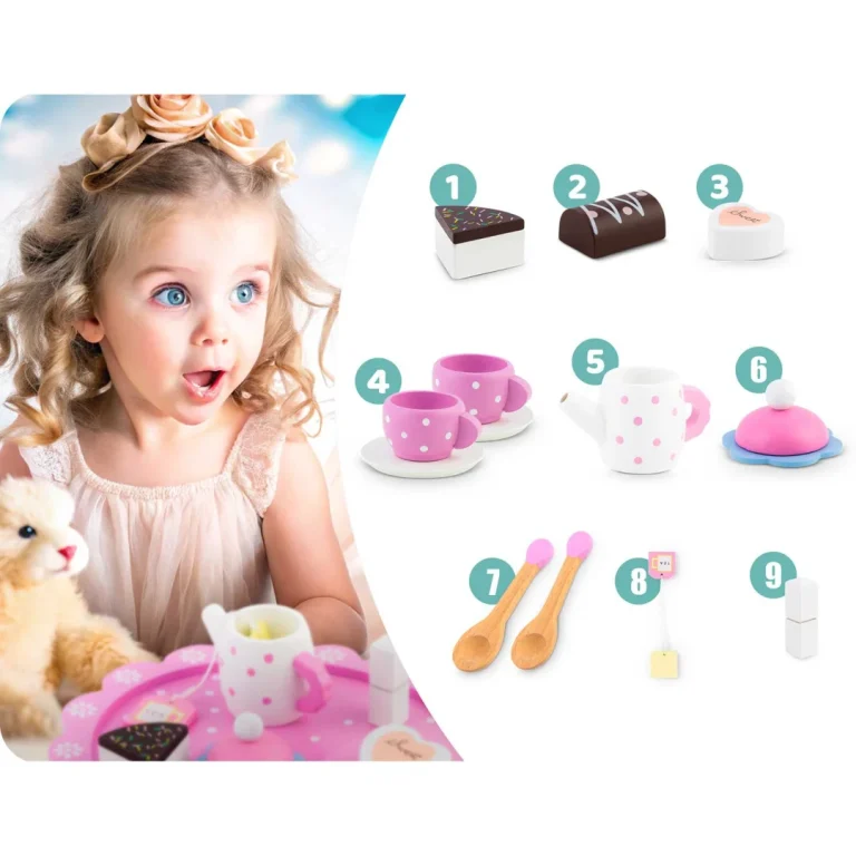 Drveni Set Za čaj Ricokids Rk 869, 26,7 × 23,6 × 6,6 Cm, Crvena 8
