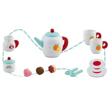 Drveni Set Za čaj Ricokids Rk 869, 26,7 × 23,6 × 6,6 Cm, Siva 7
