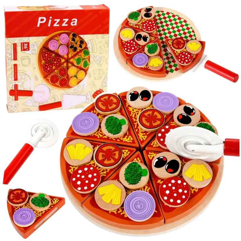 Drveni Set Za Rezanje Pizze S čičkom, 6 Komada, Ø 20 Cm 1