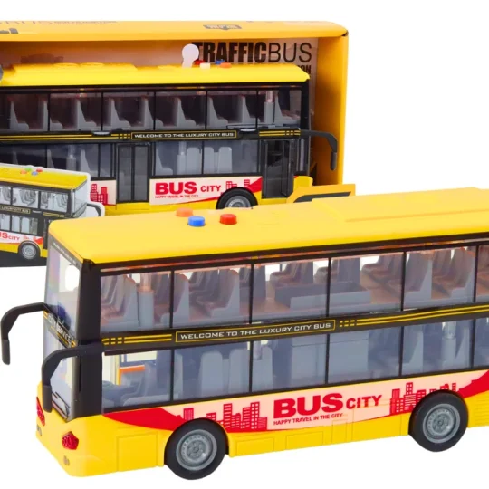 Dvokatni Autobus 1:16 Svjetla Zvuci Trenje Pogon Žuto 1