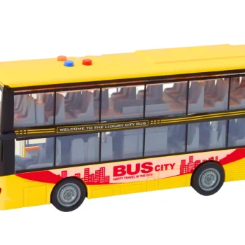 Dvokatni Autobus 1:16 Svjetla Zvuci Trenje Pogon Žuto 2