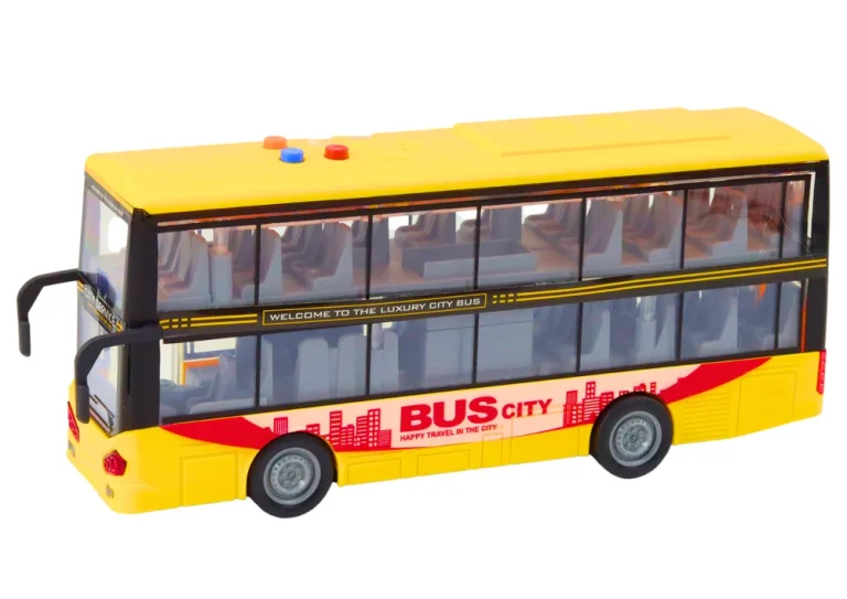 Dvokatni Autobus 1:16 Svjetla Zvuci Trenje Pogon Žuto 2
