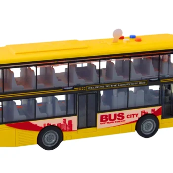 Dvokatni Autobus 1:16 Svjetla Zvuci Trenje Pogon Žuto 3