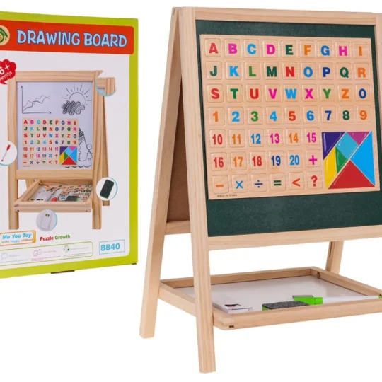 Dvostrana Drvena Ploča + Pribor, Bijela 1