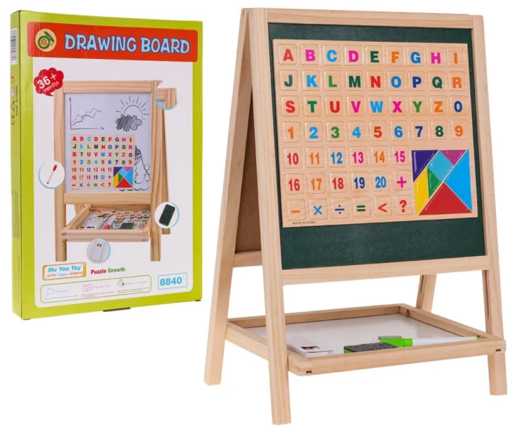 Dvostrana Drvena Ploča + Pribor, Bijela 1