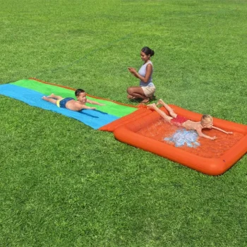 Dvostruki Super Splash Vodeni Tobogan Za Djecu 3+ Bestway Staza 531 Cm + Dječji Bazen 129 L + Tuš 5