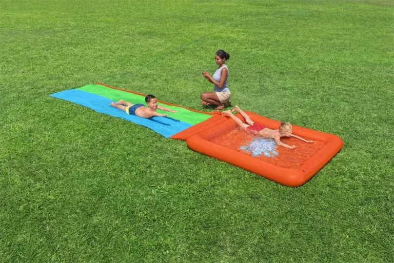 Dvostruki Super Splash Vodeni Tobogan Za Djecu 3+ Bestway Staza 531 Cm + Dječji Bazen 129 L + Tuš 5