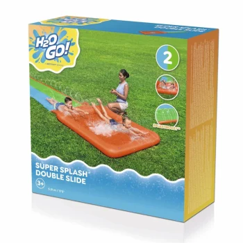 Dvostruki Super Splash Vodeni Tobogan Za Djecu 3+ Bestway Staza 531 Cm + Dječji Bazen 129 L + Tuš 8