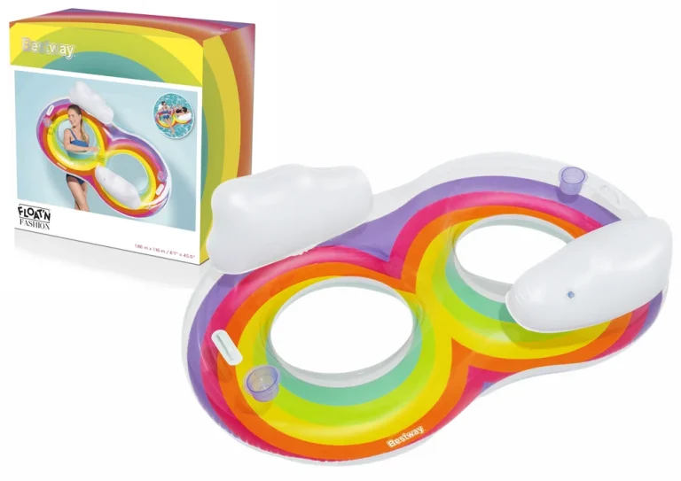 Dvostruki Napuhljivi Prsten Za Plivanje 186 X 116 Cm Rainbow Bestway 43648 1