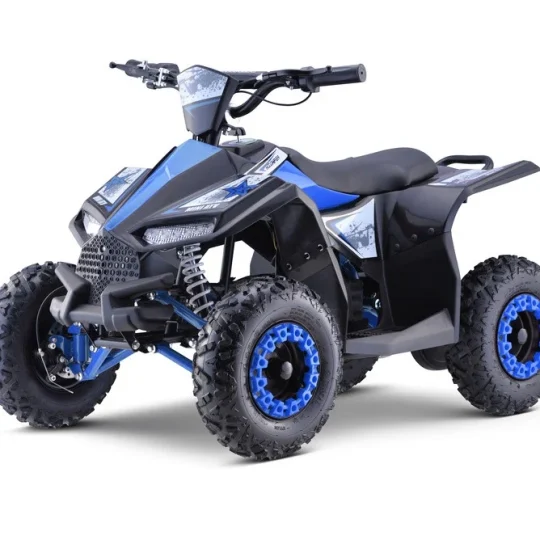 E Star Quad Na Baterije, Plavi, 35 Km/h + Motor Od 1000 W + Pneumatske Gume + Podešavanje, Plava Motor Na Akumulator 1