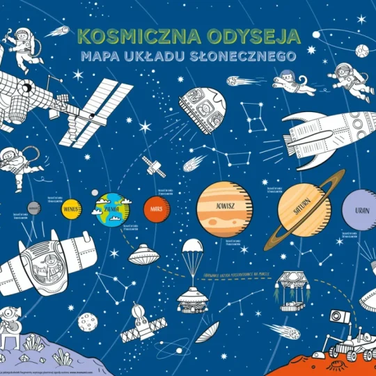 Edukativna Bojanka Karta Sunčev Sustav Odiseja U Svemiru 1