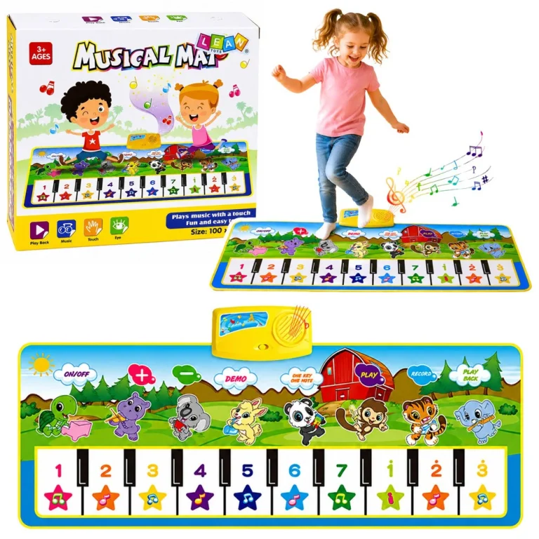Edukativna Glazbena Podloga Za Klavir, životinje, Zvukovi Instrumenata 100x36 Cm 1