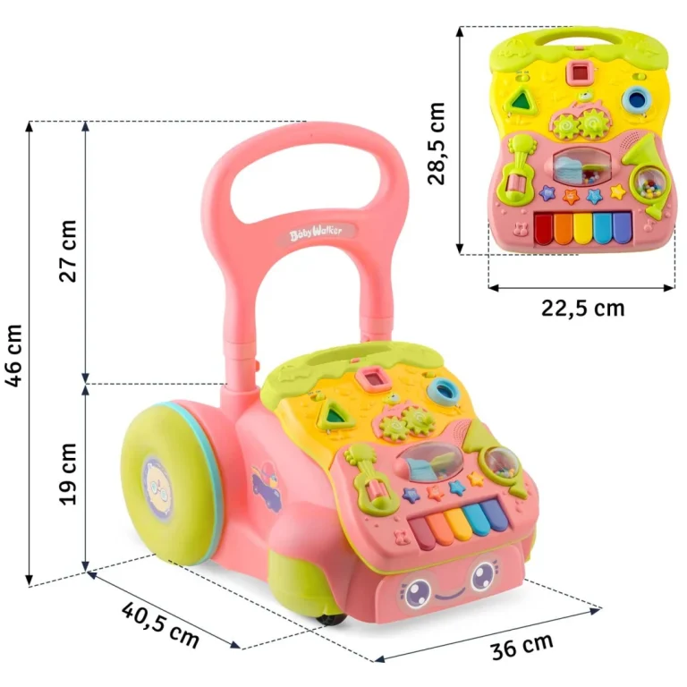 Edukativna Hodalica S Glazbom 2 U 1 Rk 744 Ricokids Roza 9