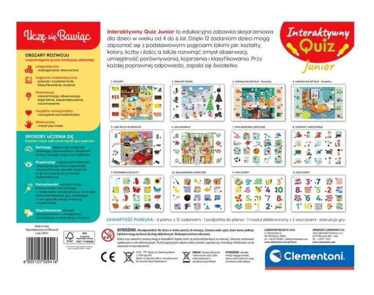Edukativna Igra Interaktivni Kviz Poljski Jezik Za Juniore Clementoni 50941 7
