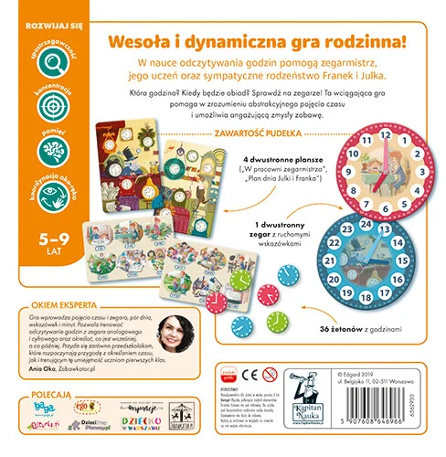Edukativna Igra Sat Za Djecu Od 5 Do 9 Godina + Učenje Određivanja Vremena I Doba Dana + Društvena 3