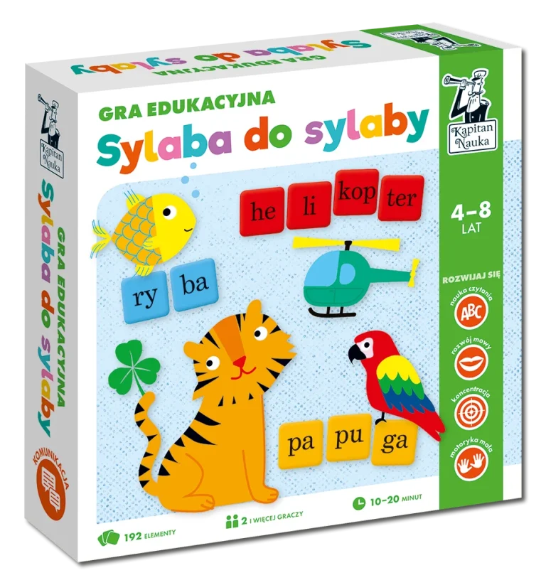 Edukativna Igra Slog Po Slog Za Djecu Od 4 8 Godina + Tvorba Riječi + Imenovanje Slika, Crvena 2
