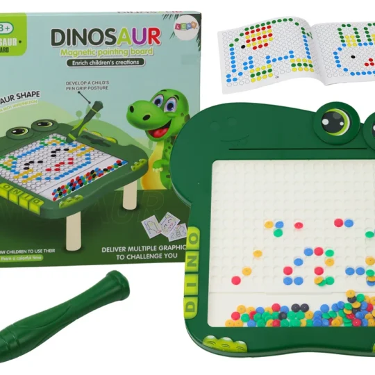 Edukativna Magnetska Ploča S Dinosaurima, Slagalica Sa Zelenim Perlicama 1