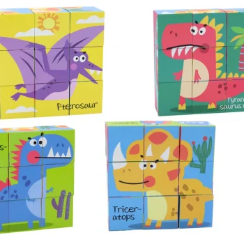Edukativna Slagalica 6 U 1, Kocke S Dinosaurima, 9 Dijelova 2