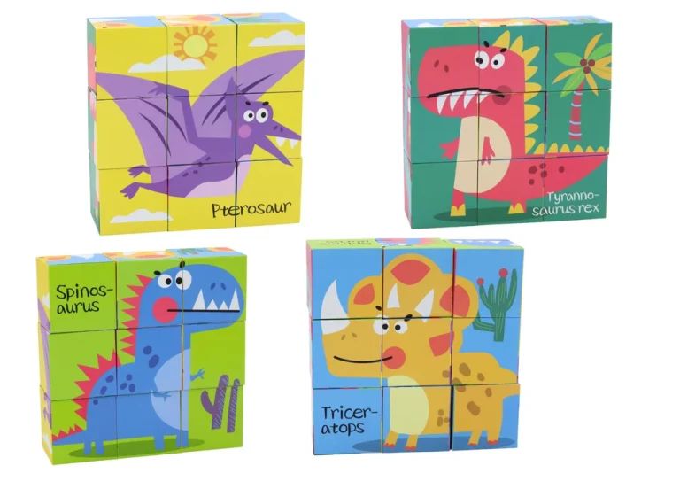 Edukativna Slagalica 6 U 1, Kocke S Dinosaurima, 9 Dijelova 2