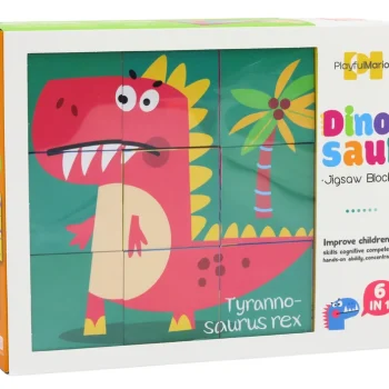 Edukativna Slagalica 6 U 1, Kocke S Dinosaurima, 9 Dijelova 4