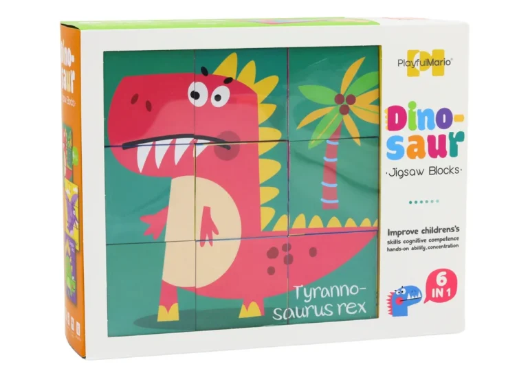 Edukativna Slagalica 6 U 1, Kocke S Dinosaurima, 9 Dijelova 4