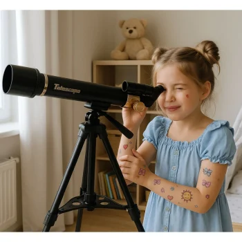 Edukativni Aluminijski Astronomski Teleskop Sa Stativom I Priborom 1,35 M 6