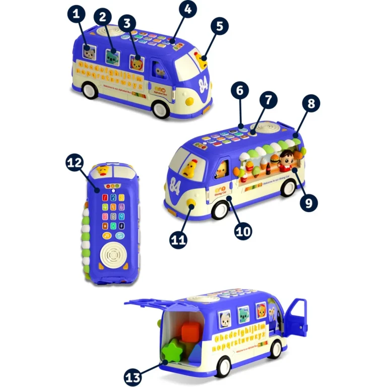 Edukativni Autobus Ricokids Rk 741 Plavi 9