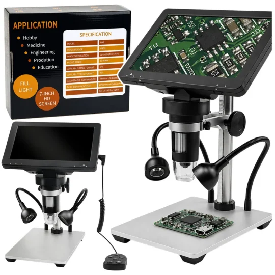 Edukativni Digitalni Mikroskop S Daljinskim Upravljačem, žičanim 1200x Lcd 7 Inčnim Hd Kamerom 1