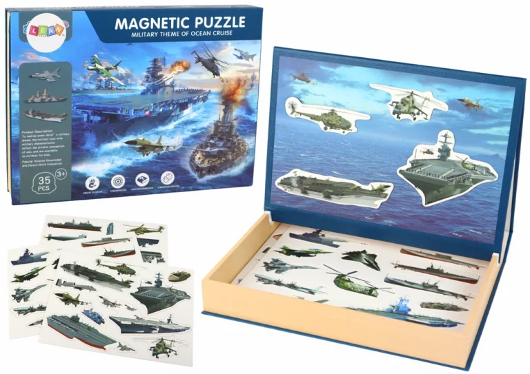 Edukativni Magnetski Set Slagalica, Motiv Vojnog Broda 1