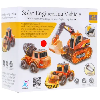 Edukativni Set 3 U 1 Solarnih Građevinskih Vozila Za Djecu Bager, Mješalica Za Beton, Buldožer 6