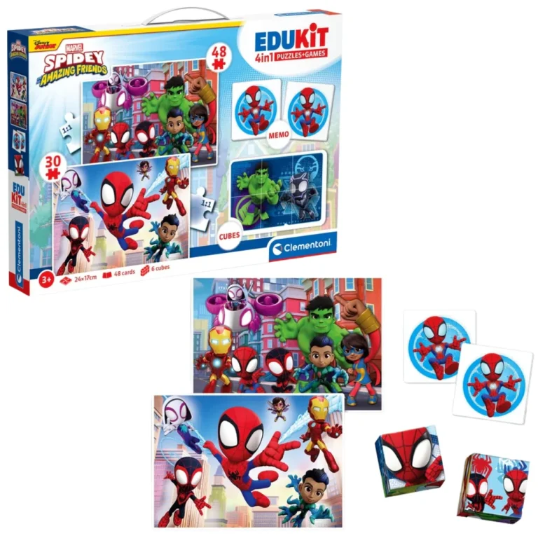 Edukativni Set Marvel Spidey Clementoni 18295 Slagalice, Memo I Blokovi 1