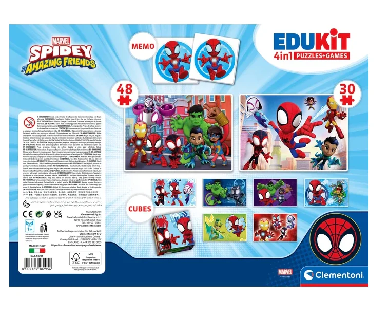 Edukativni Set Marvel Spidey Clementoni 18295 Slagalice, Memo I Blokovi 5