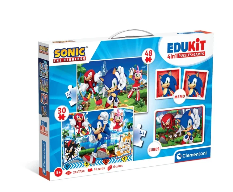 Edukativni Set Sonic Clementoni 18318 Slagalice, Memo I Blokovi 5
